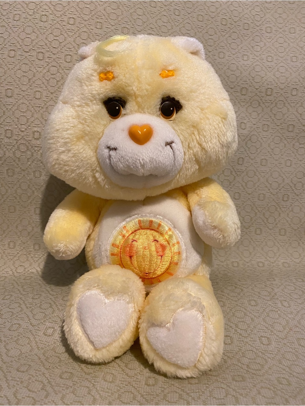 Care Bears Funshine Bear Vintage 1983 Kenner 13” Yellow Plush